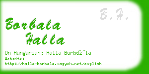 borbala halla business card